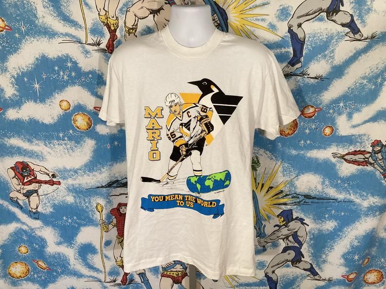 Deadstock Vintage 90s Mario Lemieux Pittsburgh Penguins Shirt