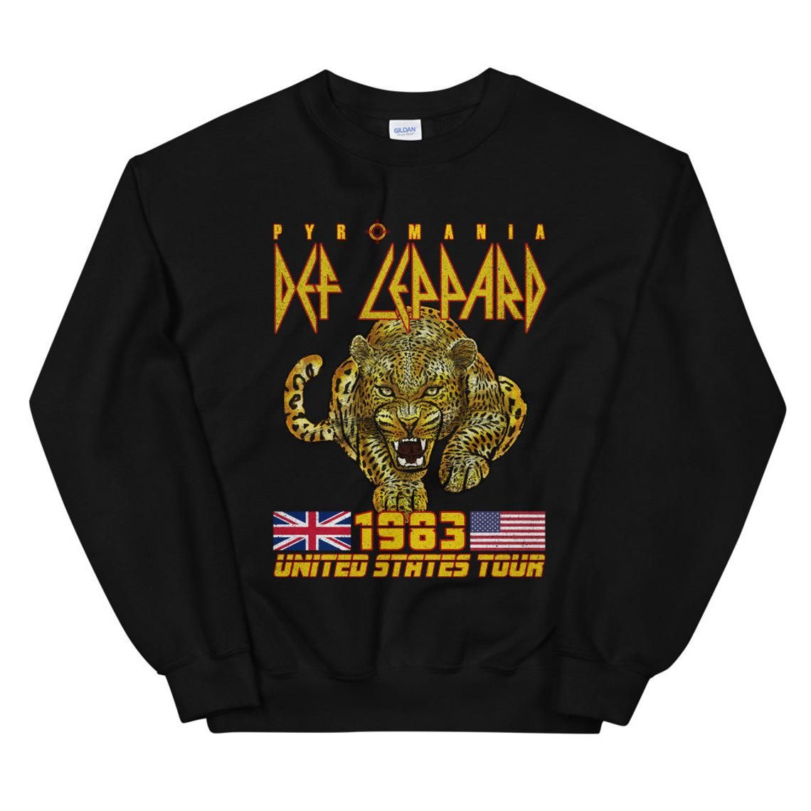 Def Leppard Tour 1983 United State Tour 83 shirt