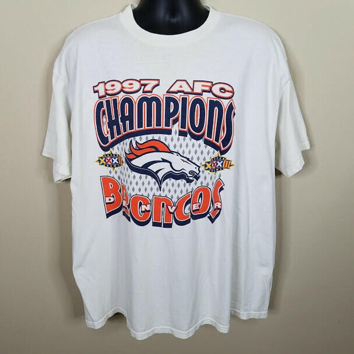 Denver Broncos 1997 AFC Champions Vintage 90s Super Bowl XXXII Shirt