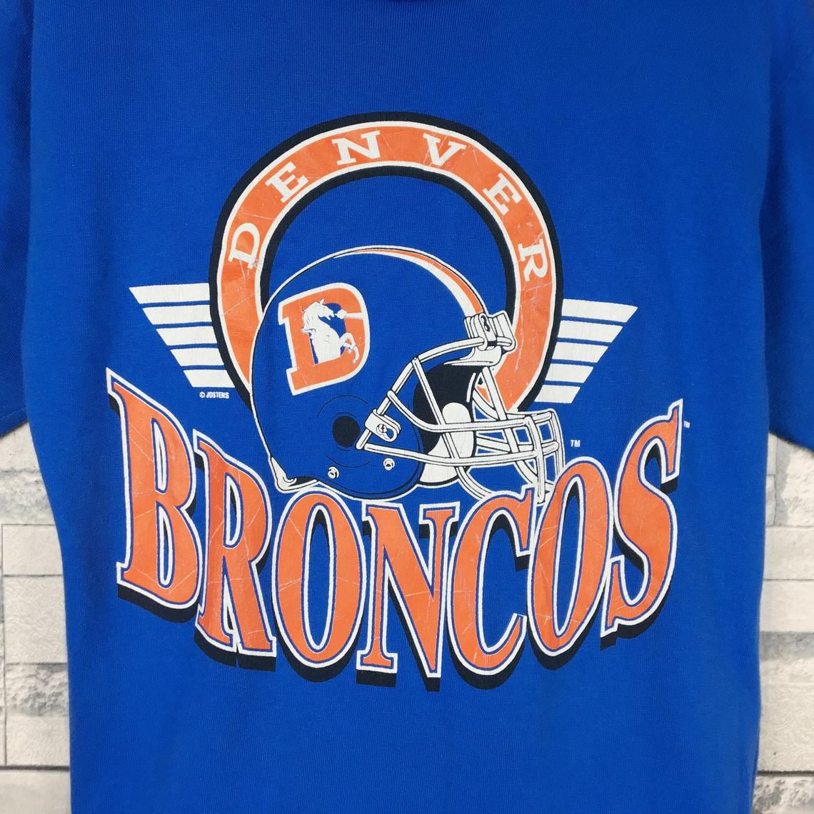 Denver Broncos Blue Vintage 90s NFL Denver Broncos American Football Shirt