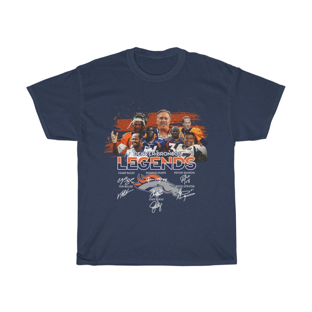 Denver Broncos Legends All Signature Unisex Heavy Cotton Tee 211117