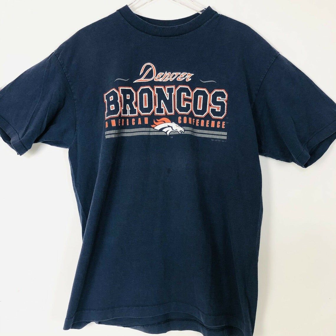 Denver Broncos NFL Football 1997 Vintage Single Stitch Sof Shirt