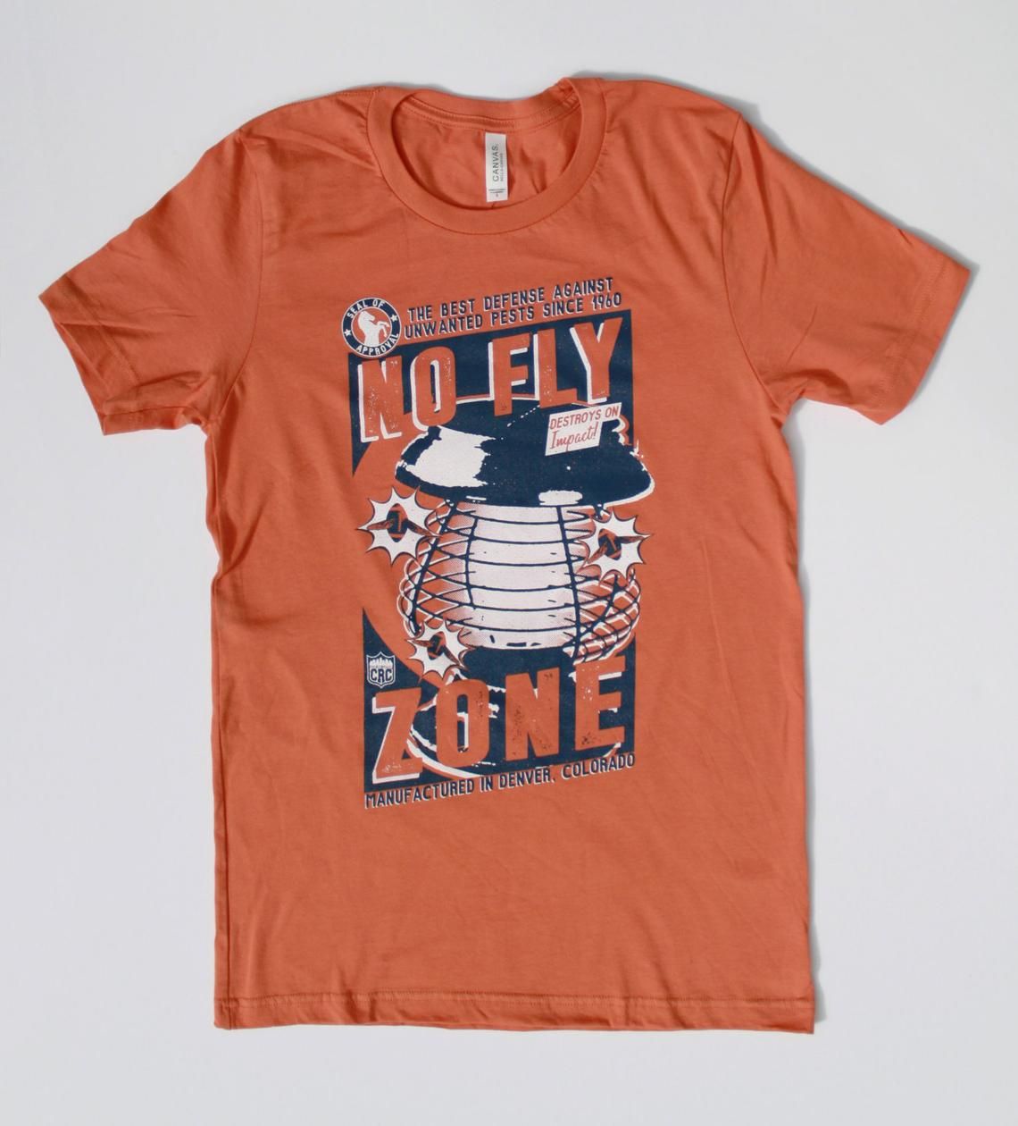 Denver Broncos - No Fly Zone - Orange Crush Defense - Vintage Bronco Shirt