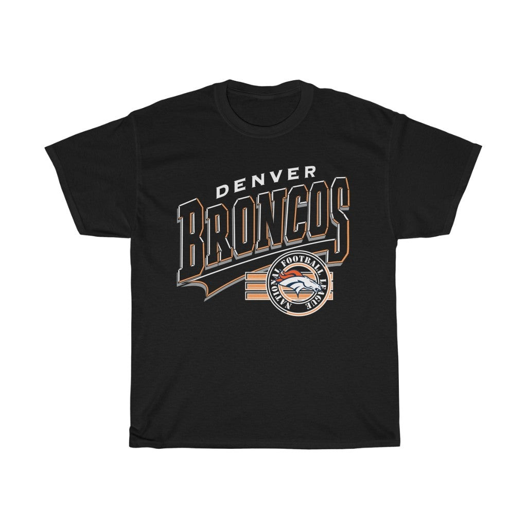 Denver Broncos T Shirt Vintage 90S Nfl Football Unisex Heavy Cotton Tee 211102