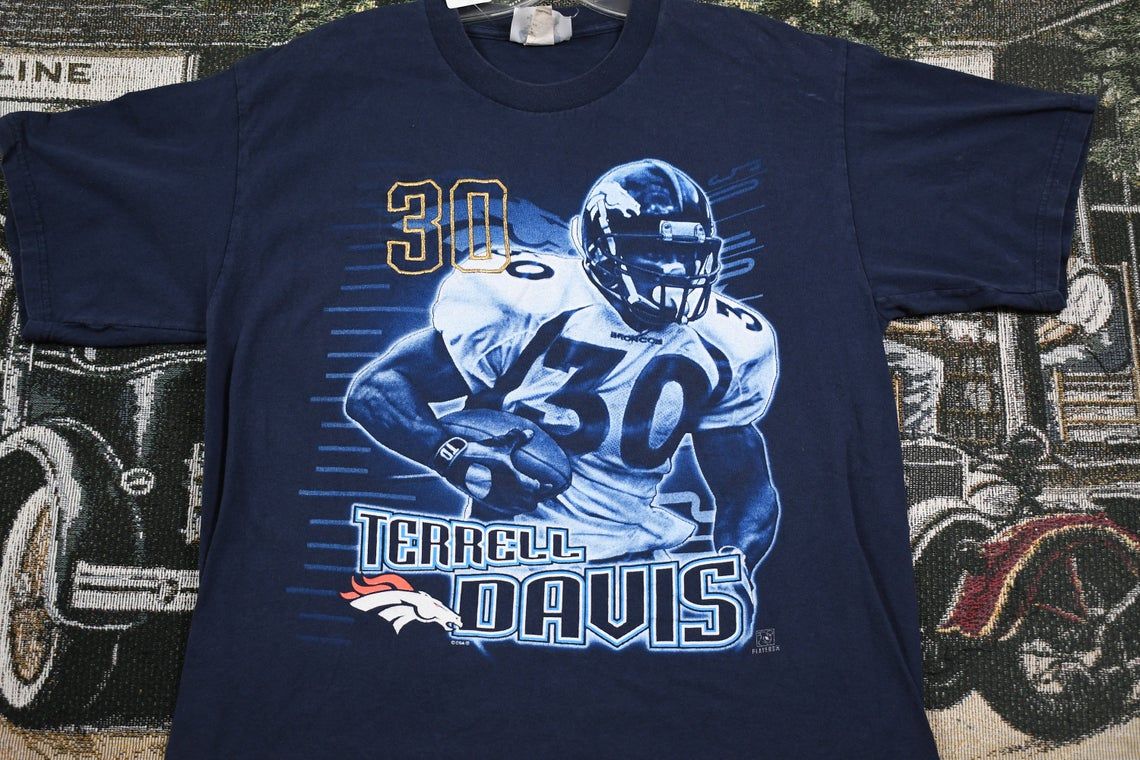Denver Broncos Terrell Davis American Football 80s Vintage Shirt
