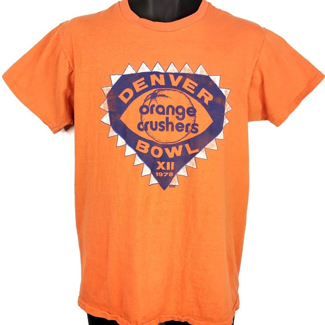 Denver Broncos Vintage 70s 1978 Super Bowl XII Orange Crushers Red Miller NFL Football Shirt