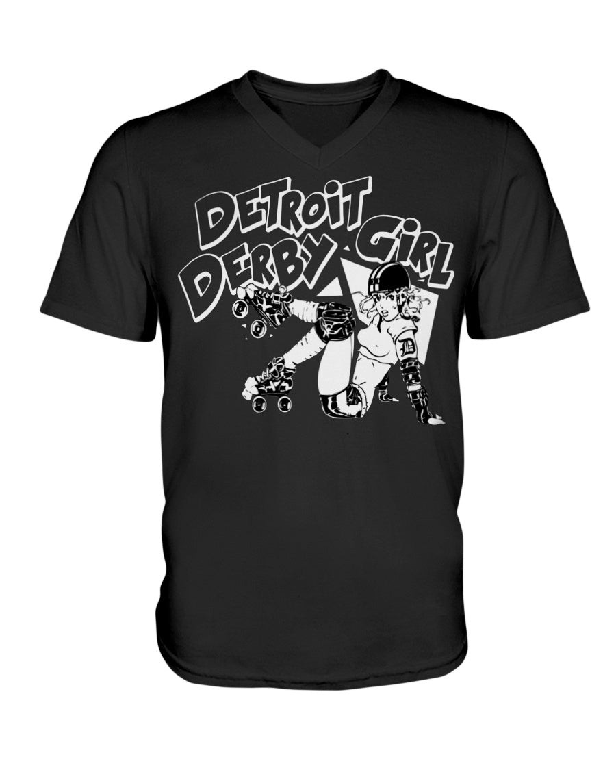 Detroit Derby Girls V Neck T Shirt 211023