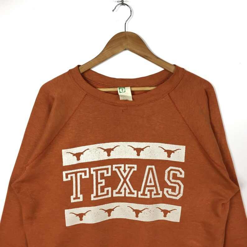 Discus Athletic Sweatshirt Printed Texas Big Logo Vintage Sweatshirt Discus Athletic Clothing