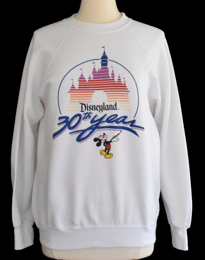 Disneyland Sweatshirt Vintage 80S Mickey Mouse Raglan 1980S Disney Casuals Jumper disneyland sweatshirt vintage 80s mickey mouse raglan 1980s disney casuals jumper tcm16