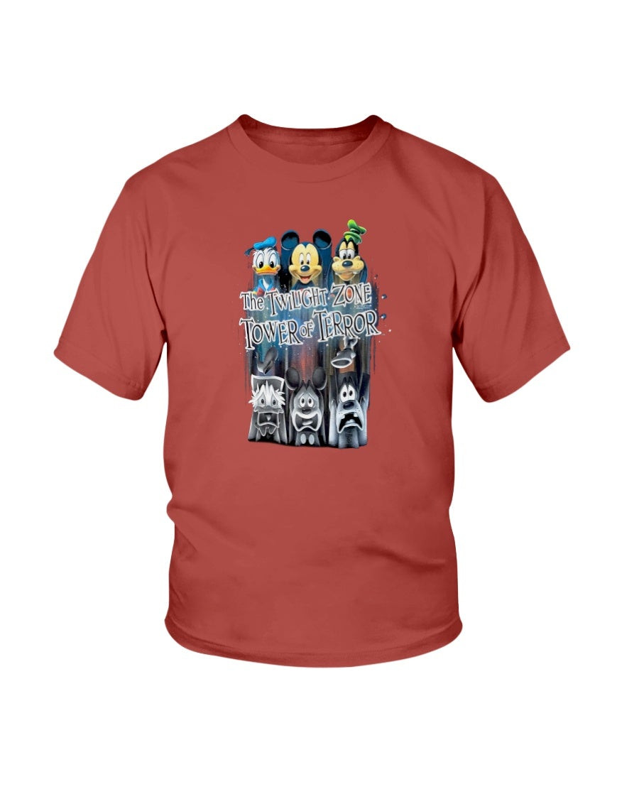 Disneyland Tower Of Terror Character Ride Youth Softstyle 45 Oz T Shirt 211205