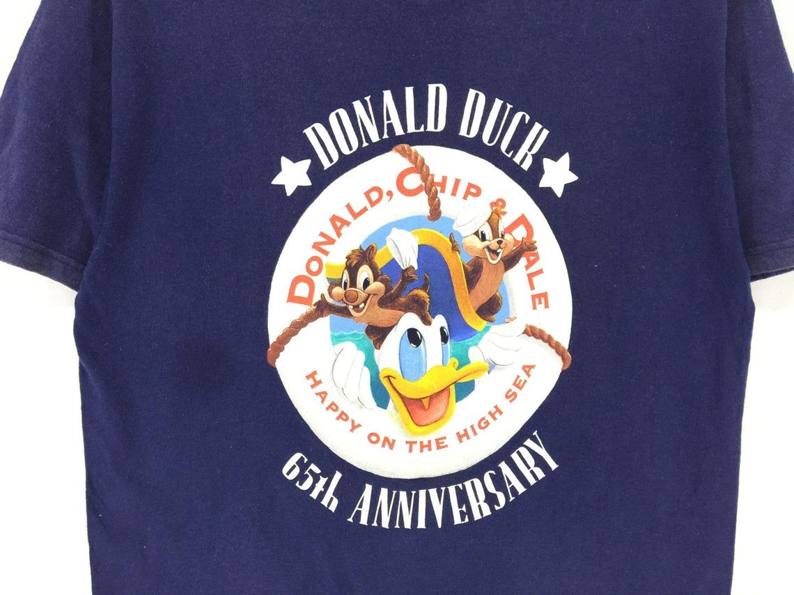 Donald chip and dale 65th anniversary vintage 90s shirt