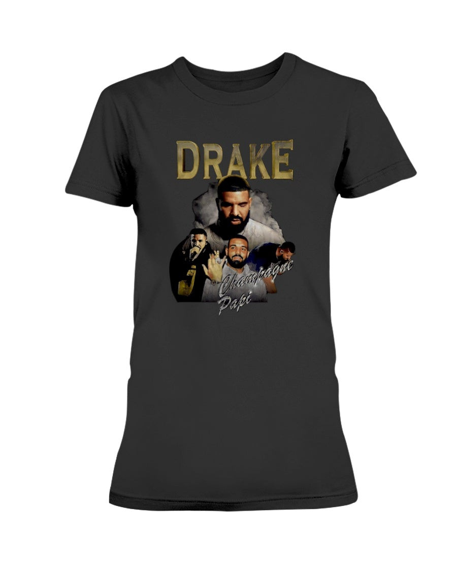 Drake Champagne Papi Rap Bootleg Vintage Inspired 90S Ladies T Shirt 211216