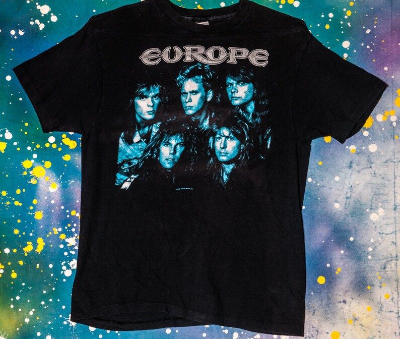 Europe 1988 Tour Rock Rare Design Shirt