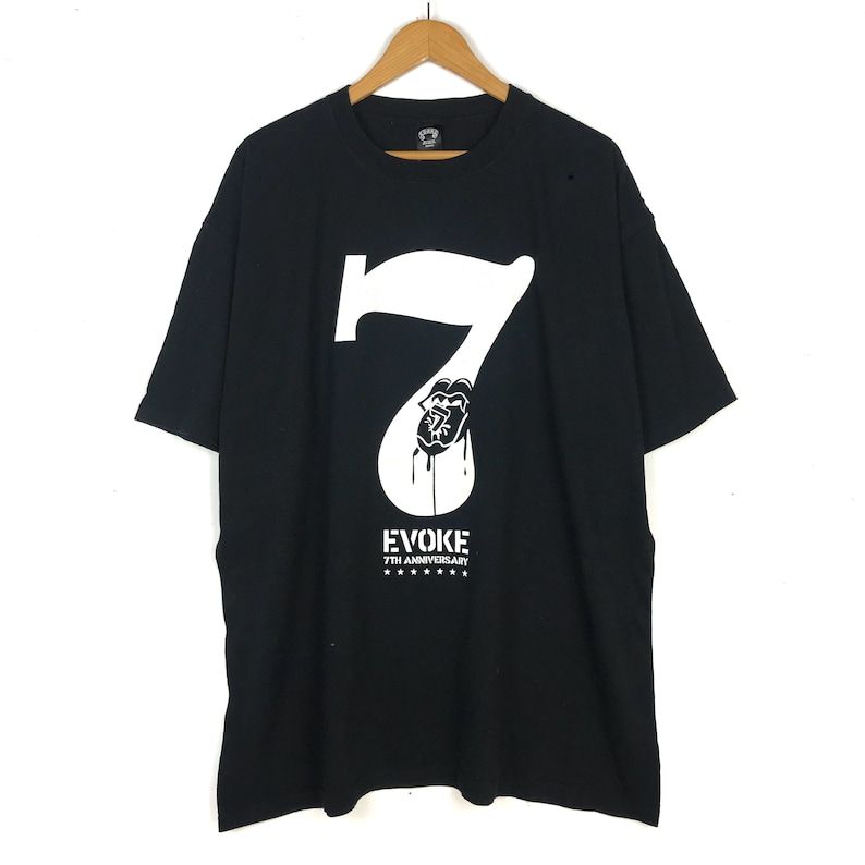 Evoke 7Th Anniversary Big Logo Japanese Streetwear Brand T Shirt