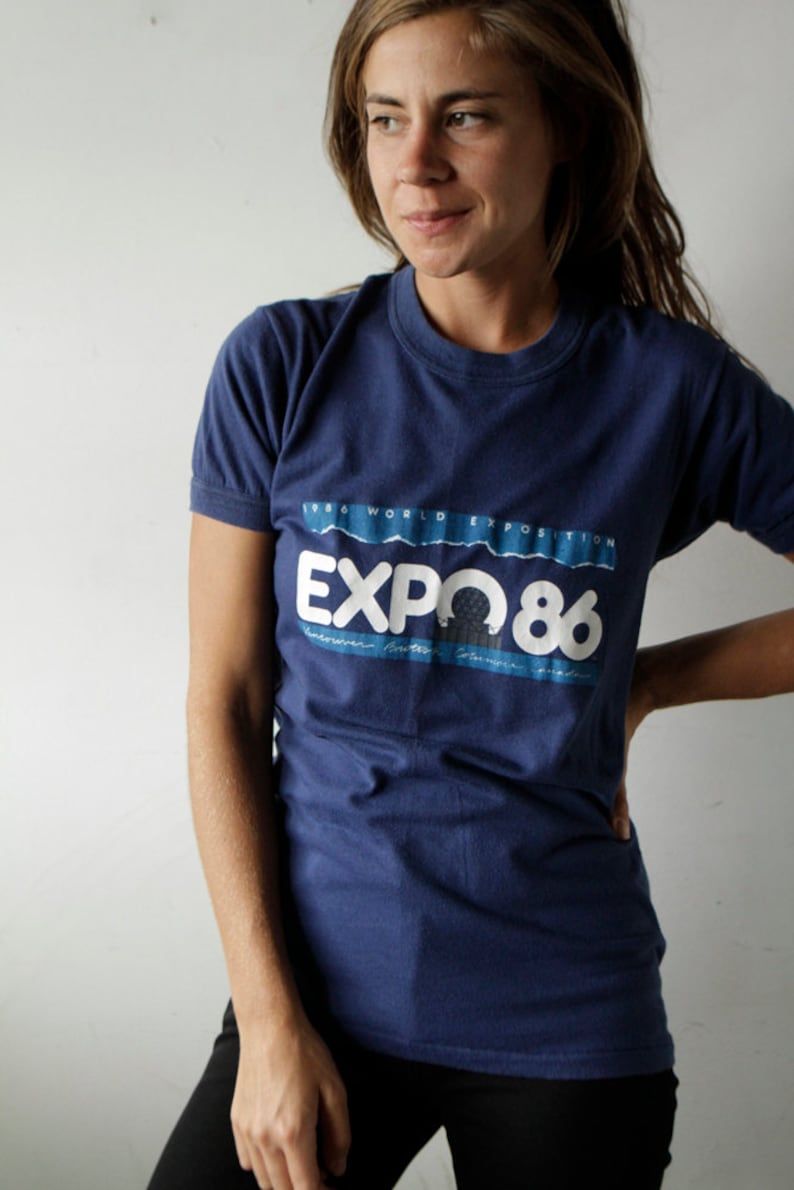 Expo 86 Official T Shirt Vancouver Canada 1986 Tourist Shirt