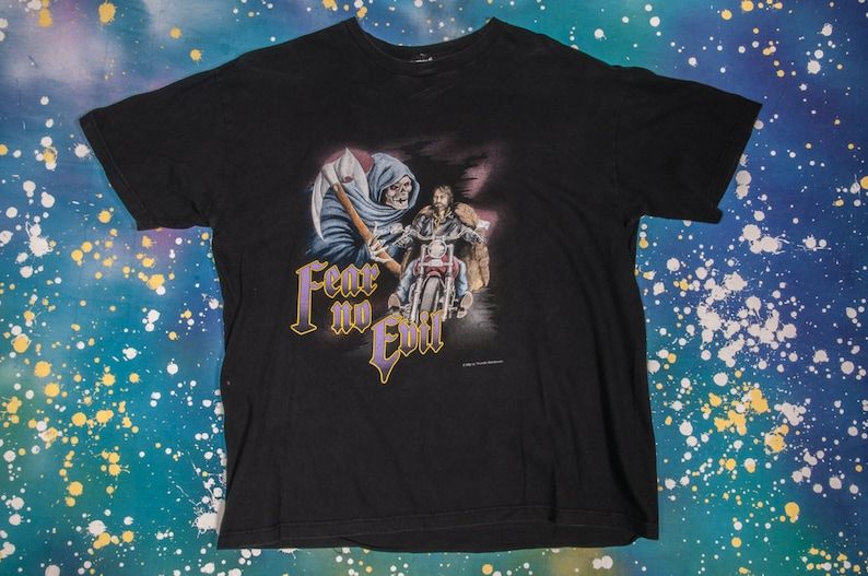 Fear No Evil Biker T Shirt