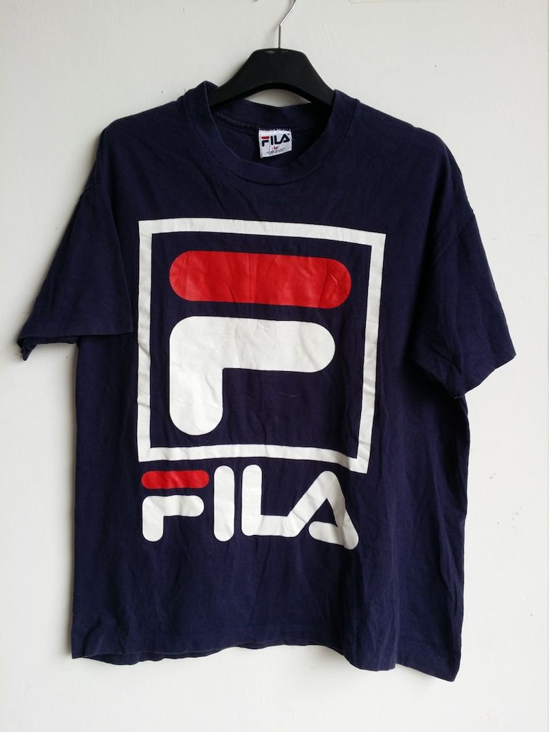 Fila Big Logo Vintage Fila 90S Big Logo Streetwear Hip Hop Tee T Shirt