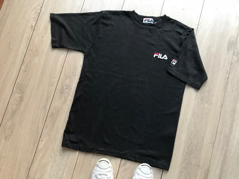 Filat Shirt Small Logo Black T Shirt Street Wear