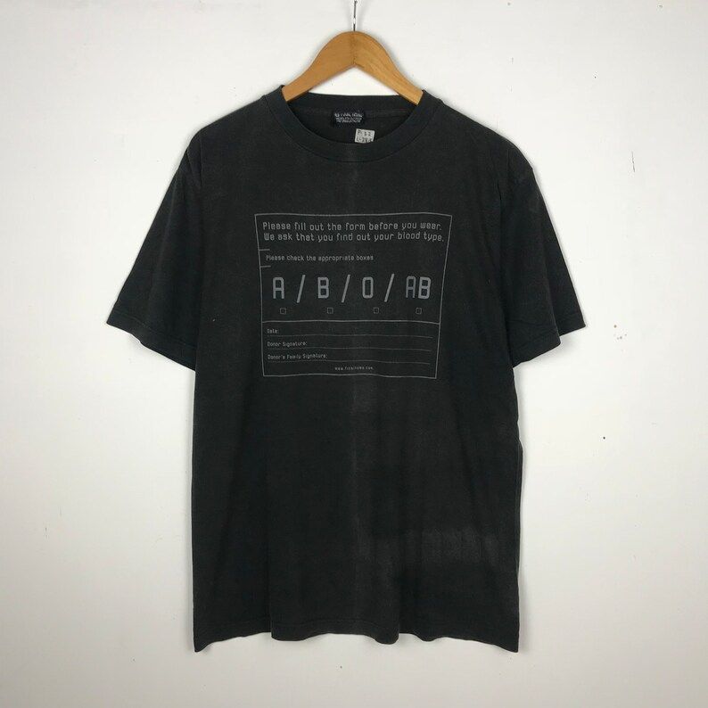 Final Home By Issey Miyake Want Your Blood Vintage T Shirtblack