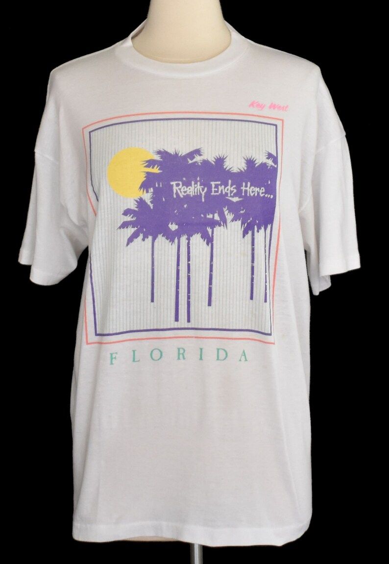 Florida Souvenir Tee Vintage 80S Key West T Shirt 1980S Florida Keys Shirt