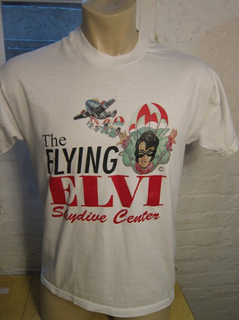 Flying Elvis Skydive Center Shirt Single Sided
