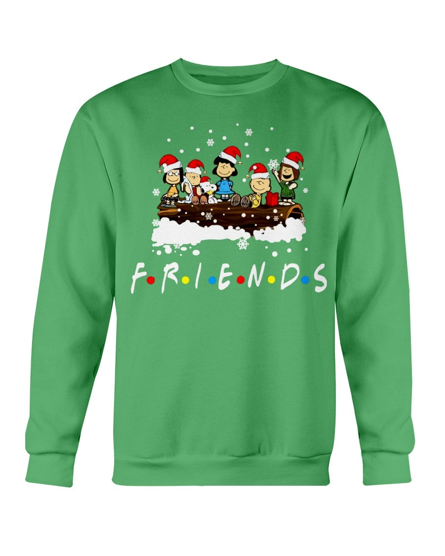 Friends Snoopy Christmas Snowy Sweatshirt 211112