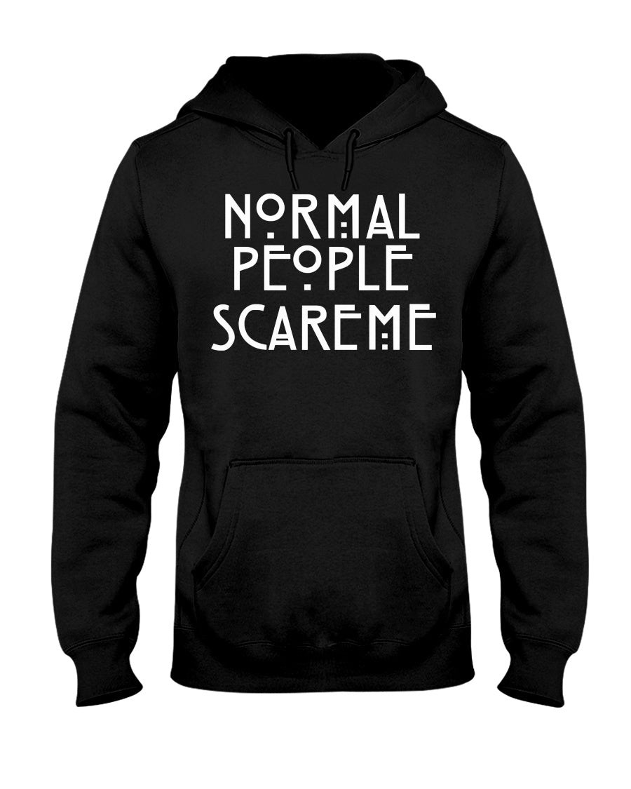 Funny Print Drawstring Normal Scare Me Hoodie 090421