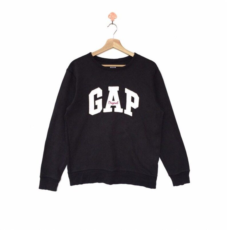 Gap Sweatshirt Crew Neck Embroidery Big Logo Sweatshirts Pullover Jumper Sweater Sportswear Streetwear Activewear