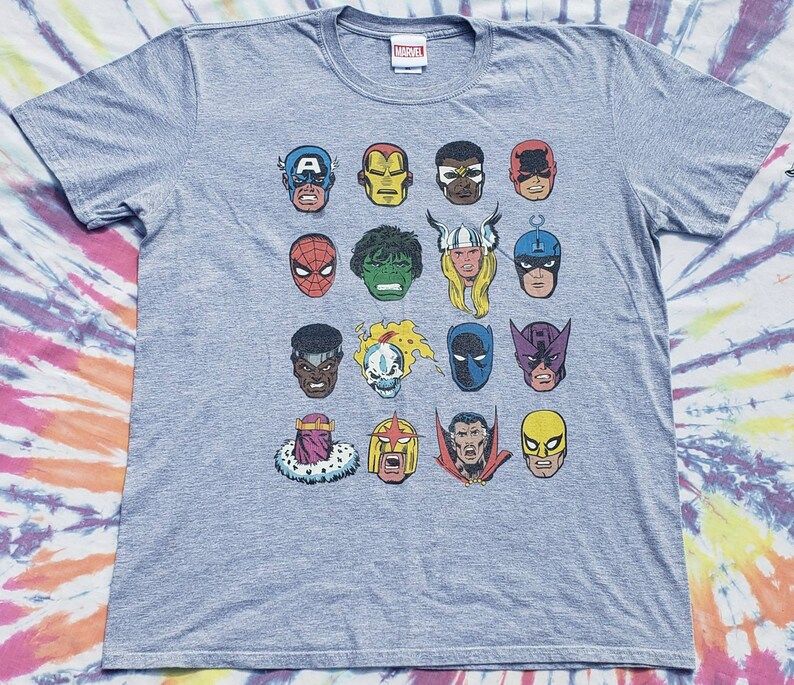 Genuine Jack Kirby Marvel Comics Vintage Heroes Xl T Shirt