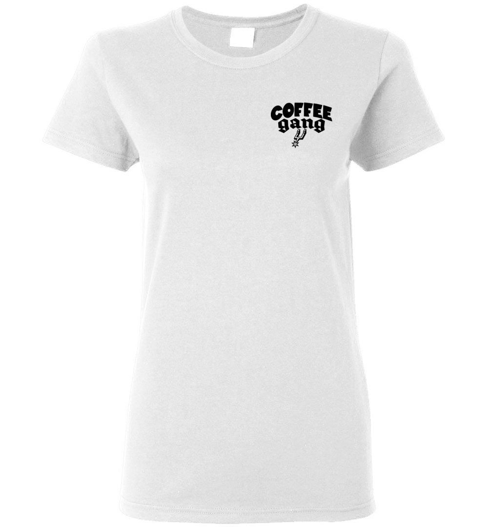 Get your morning cuppa Spurs coffee gang Ladies T-shirt