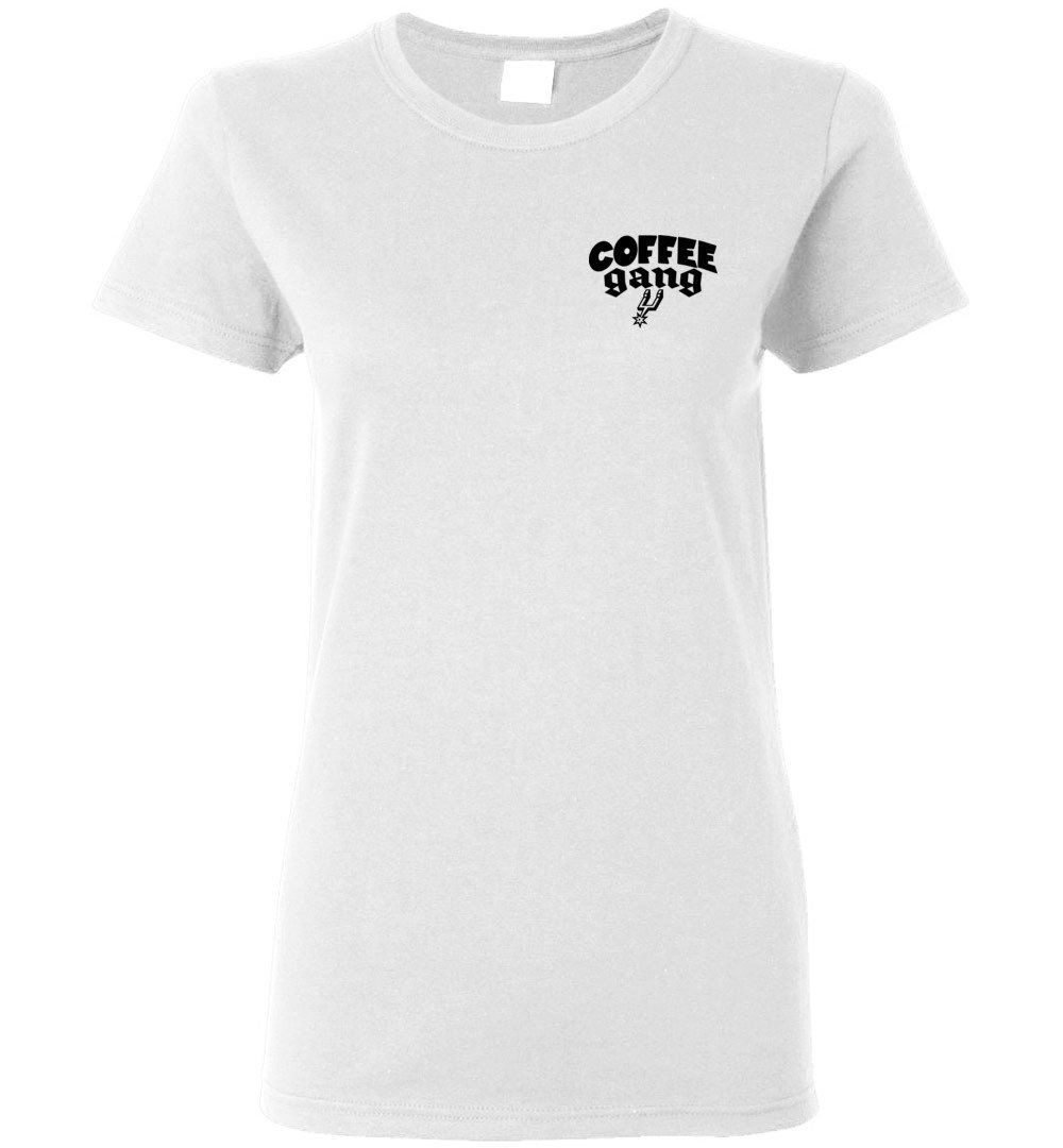 Get your morning cuppa with the Spurs coffee gang Ladies T-shirt