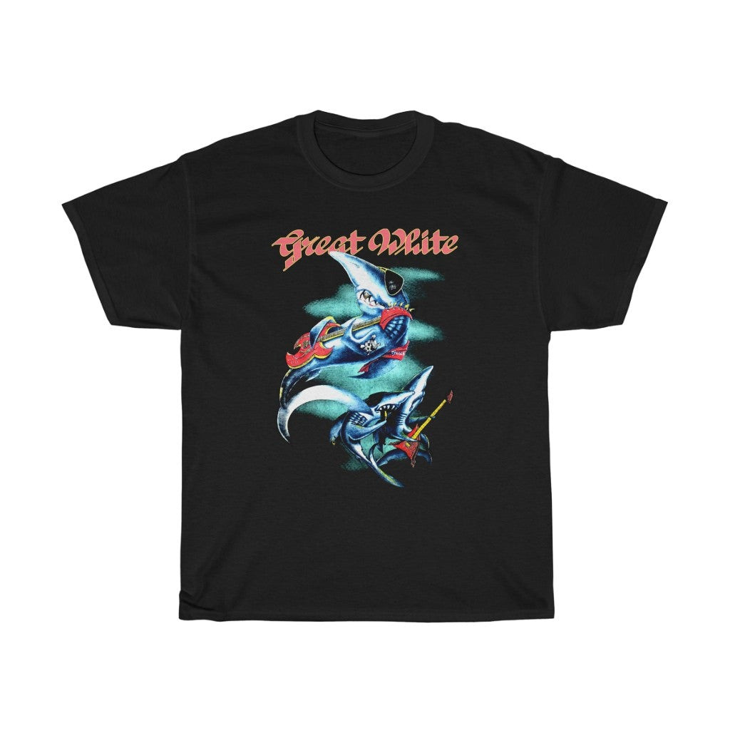 Great White Tour 1989 Vintage Unisex Heavy Cotton Tee 211102