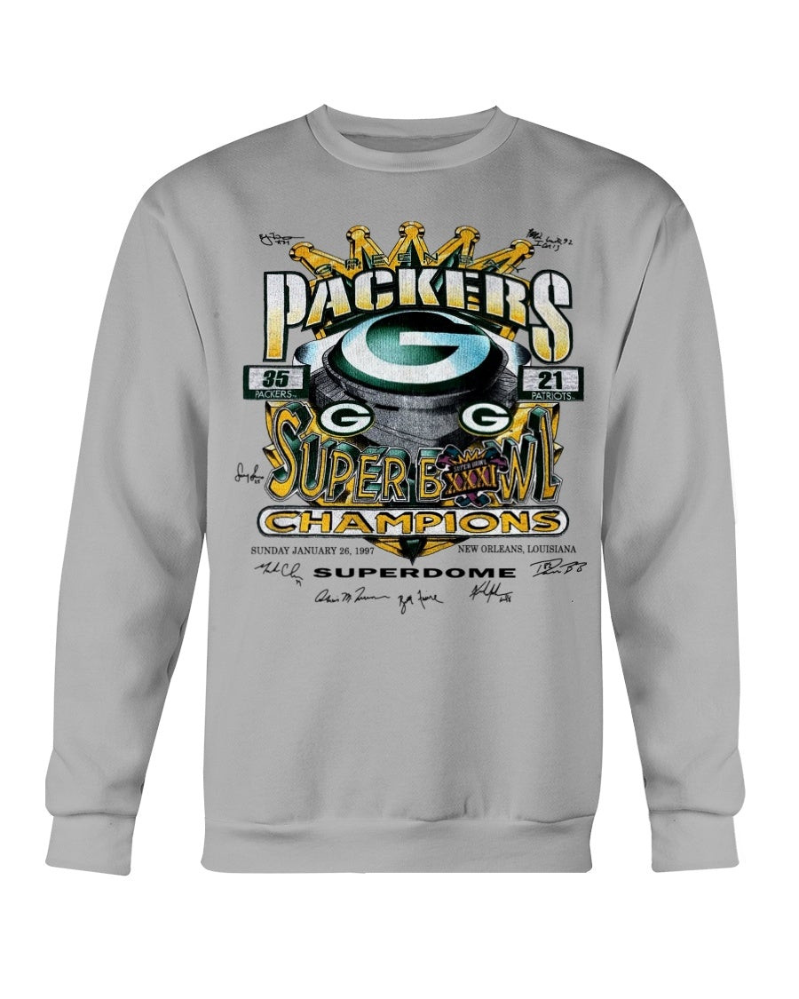Greenbay Packers Vintage 1997 Super Bowl Nfl Graphic Sweatshirt 211015