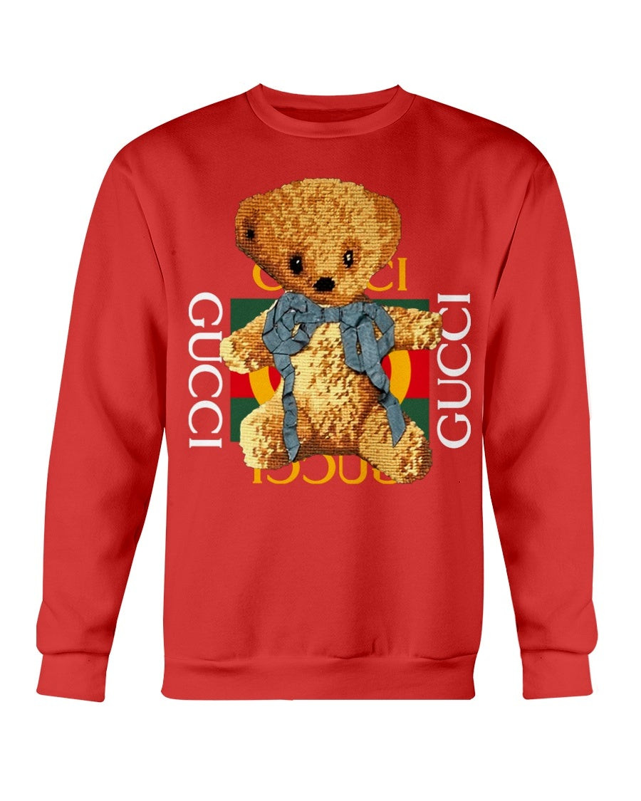 Gu Cci Gu Cci Logo With Teddy Bear Blac Sweatshirt 211129