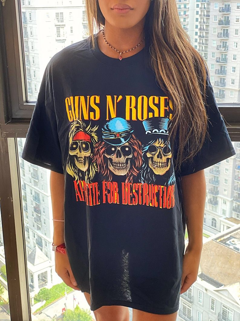 Guns N Roses Appetite For Destruction Vintage Style Band Tee In Mens