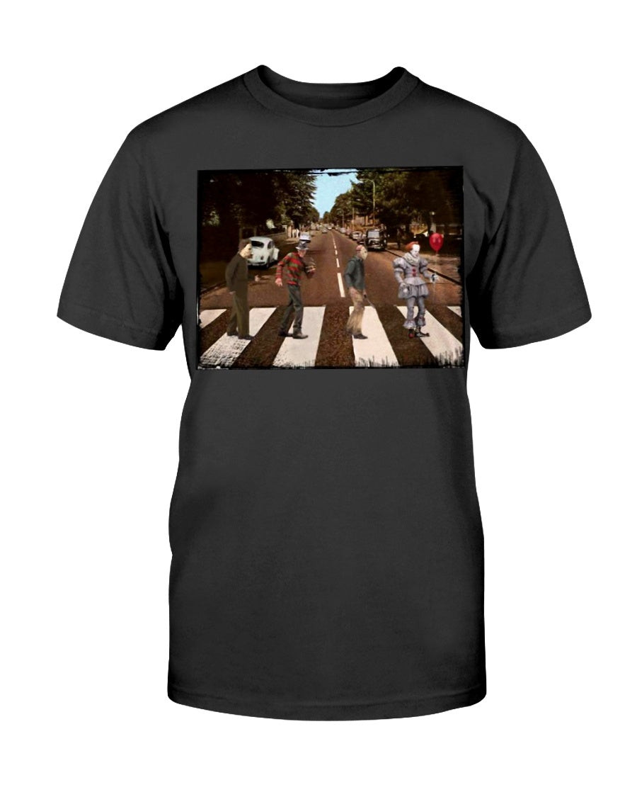 Halloween Abbey Road Horror Movie Characters T Shirt 210918