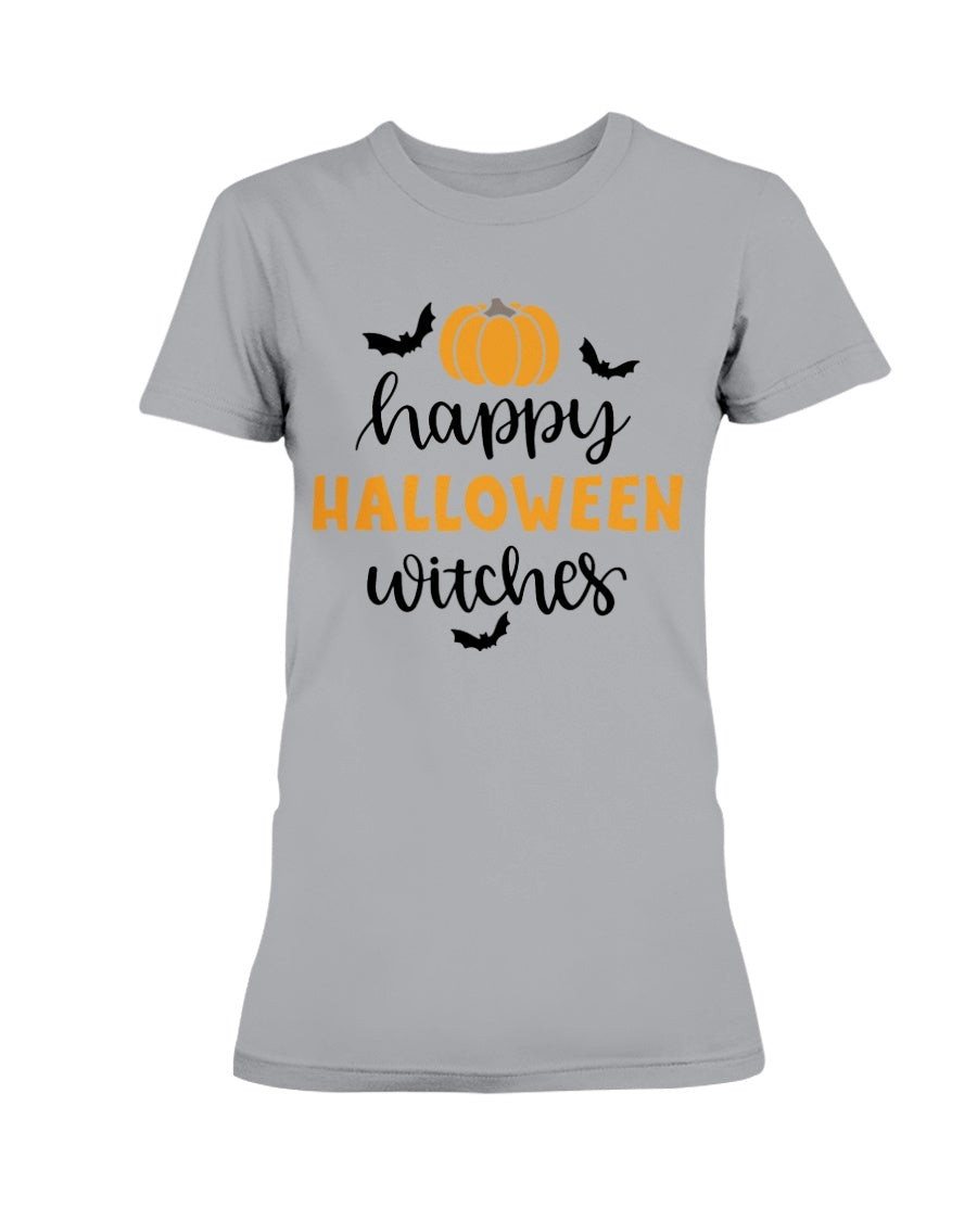 Happy Halloween Witches Ladies T Shirt 210924
