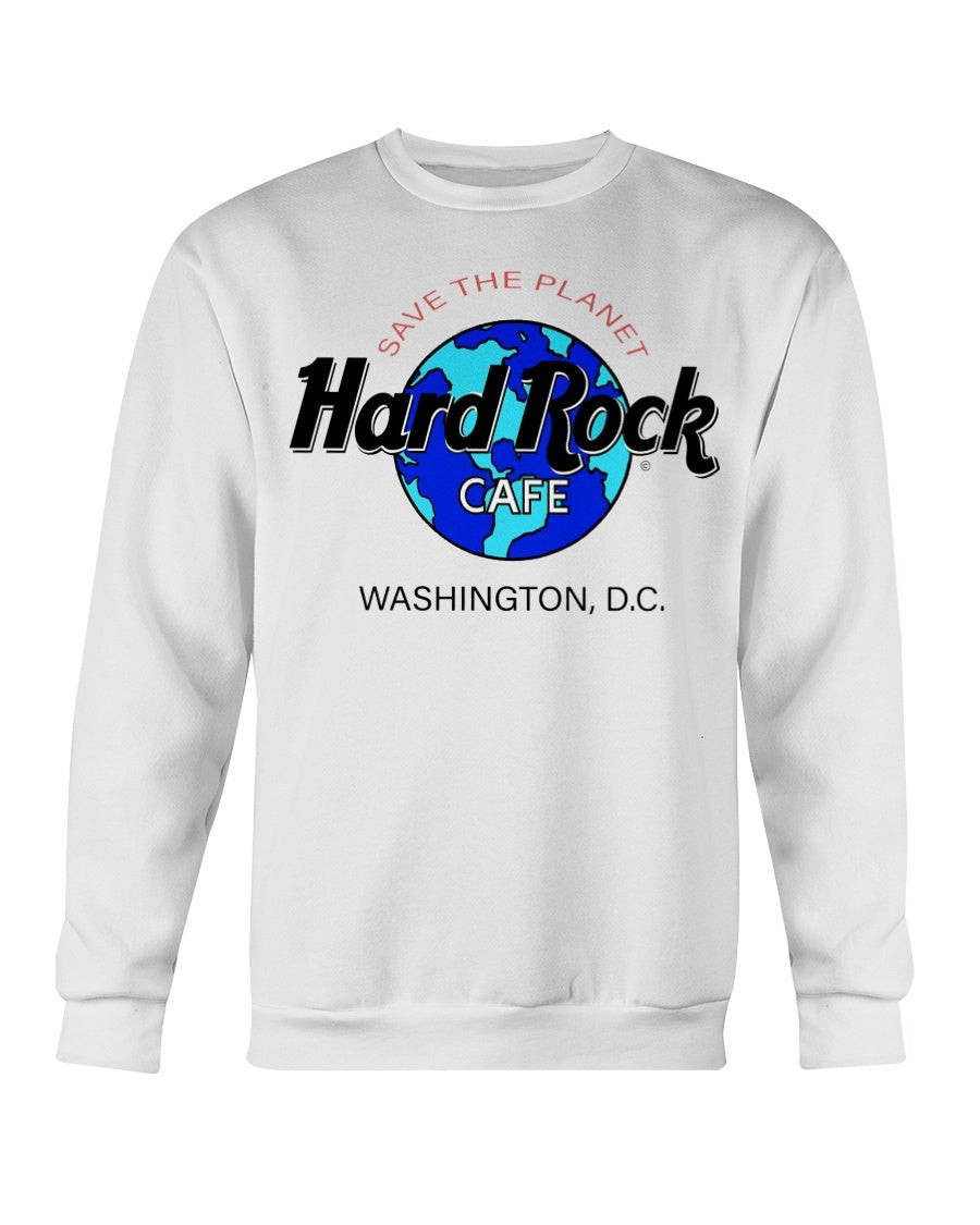 Hard Rock Cafe Save The Planet Washington Dc Big Logo Spellout Sweatshirt 211127