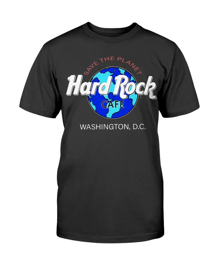 Hard Rock Cafe Save The Planet Washington Dc Big Logo Spellout T Shirt 211127