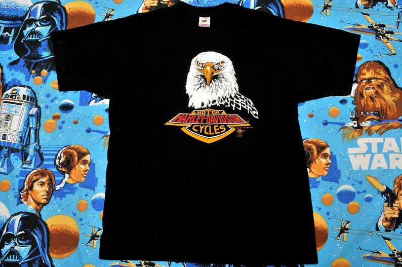 Harley Davidson Eagle Head T Shirt By Holoubek