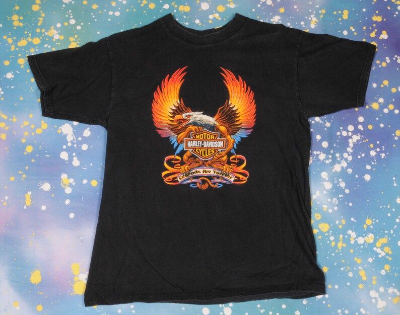 Harley Davidson Eagle Legends Are Forever Motorcycle Biker T Shirt Mens