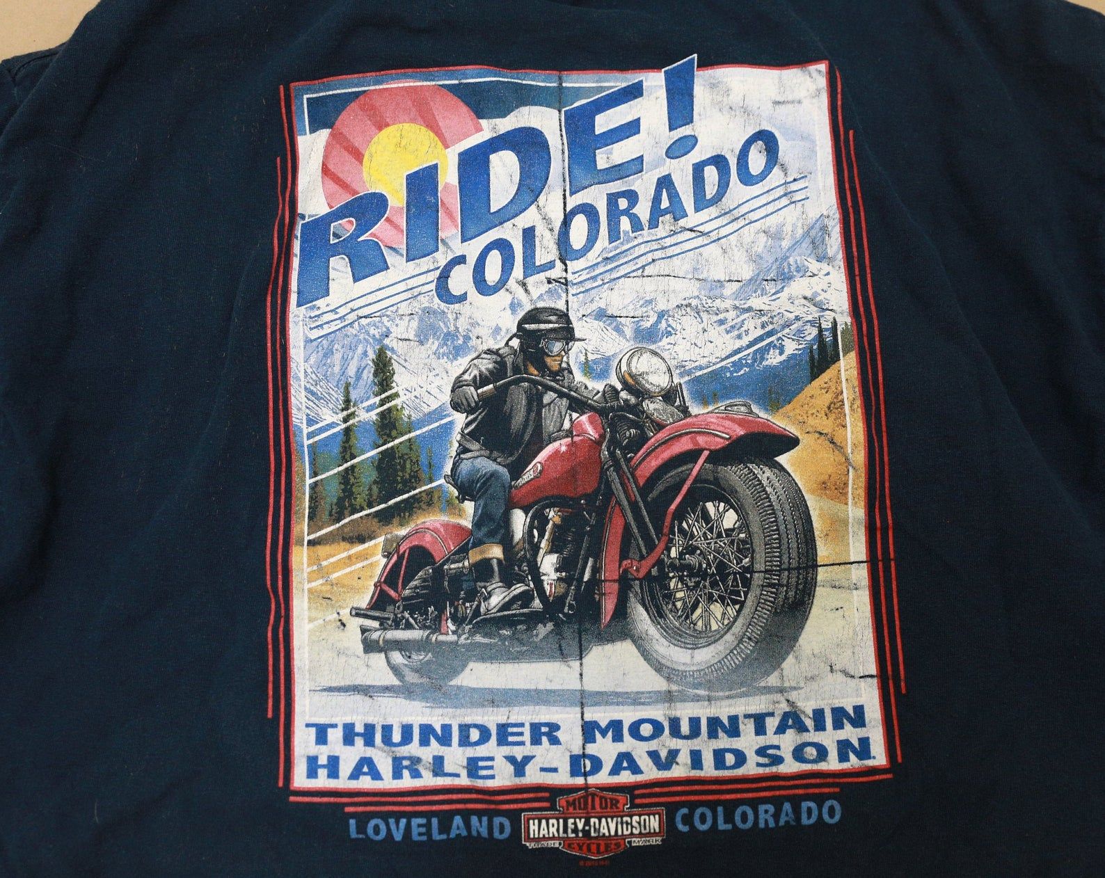 Harley Davidson Loveland Colorado - Vintage Tee