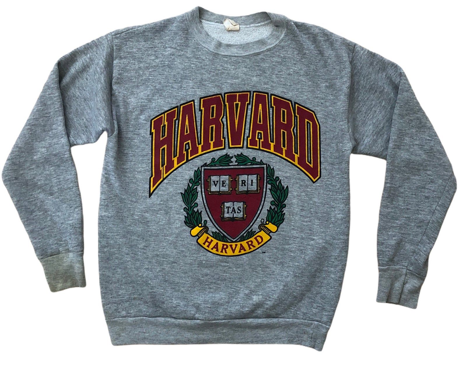 Harvard University Vintage 80S Ivy League Gray Crimson Red Steinwurtzel Made In Usa School College Spell Out Lightweight