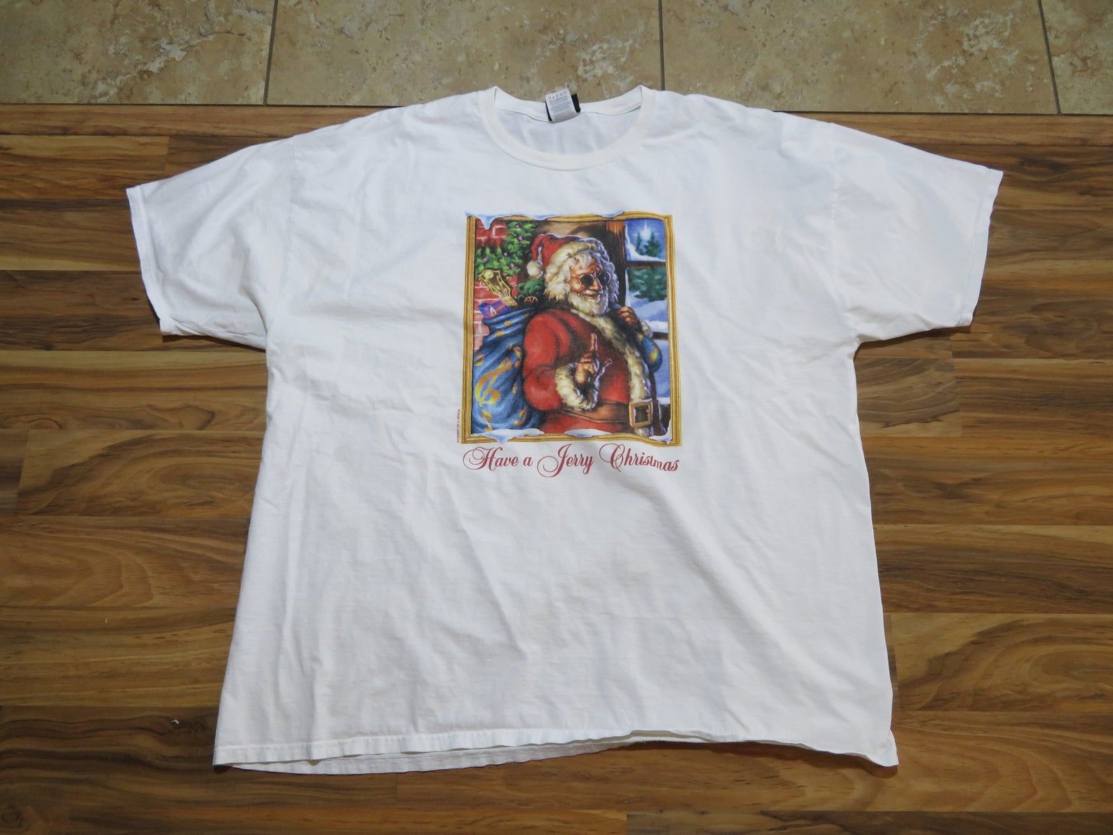 Have A Jerry Christmas Jerry Garcia From Grateful Dead T-Shirt Sz 3