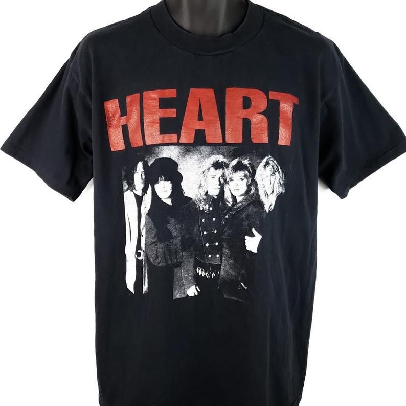 Heart Band T Shirt Vintage 90s 1990 Brigade World Tour Parking Lot Shirt