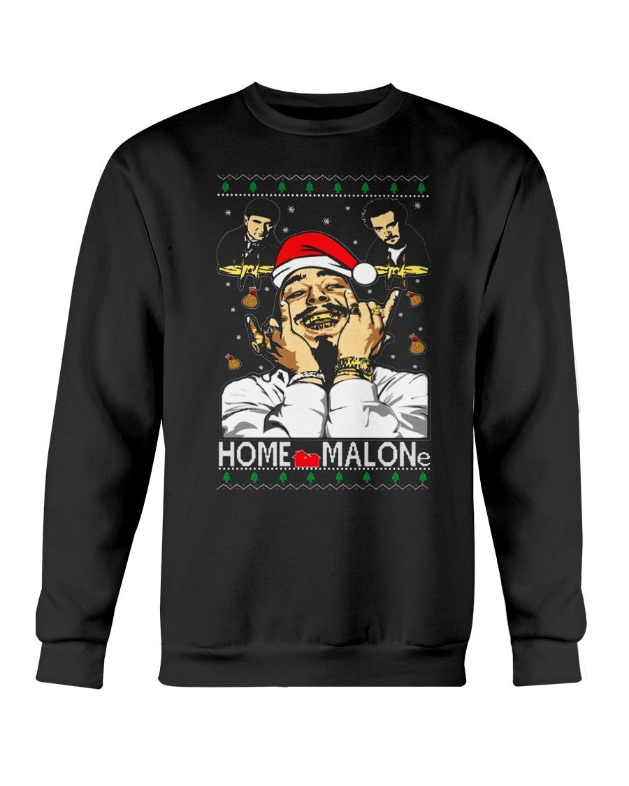 Home Malone Ugly Christmas Sweater Funny Sweatshirt 090121