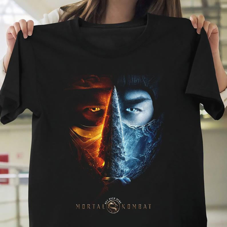 Hot! Mortal Kombat Movie Poster Featuring Sub Zero & Scorpion T-Shirt