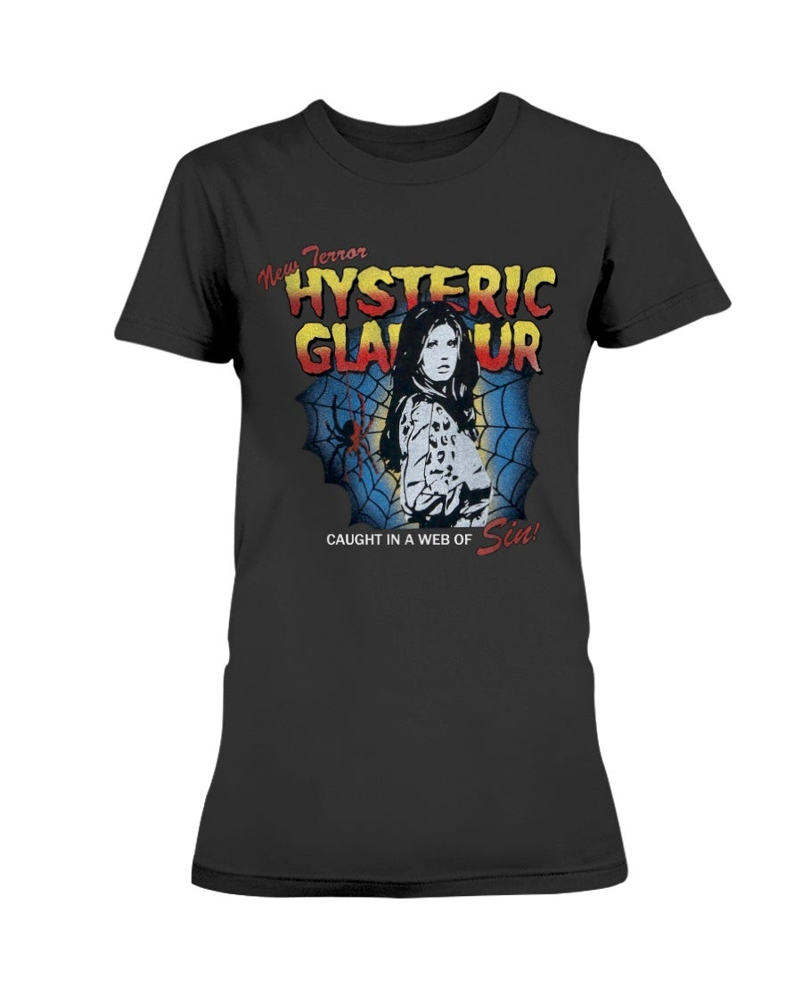 Hysteric Glamour Web Of Sin Print Blouse Ladies T Shirt 211106