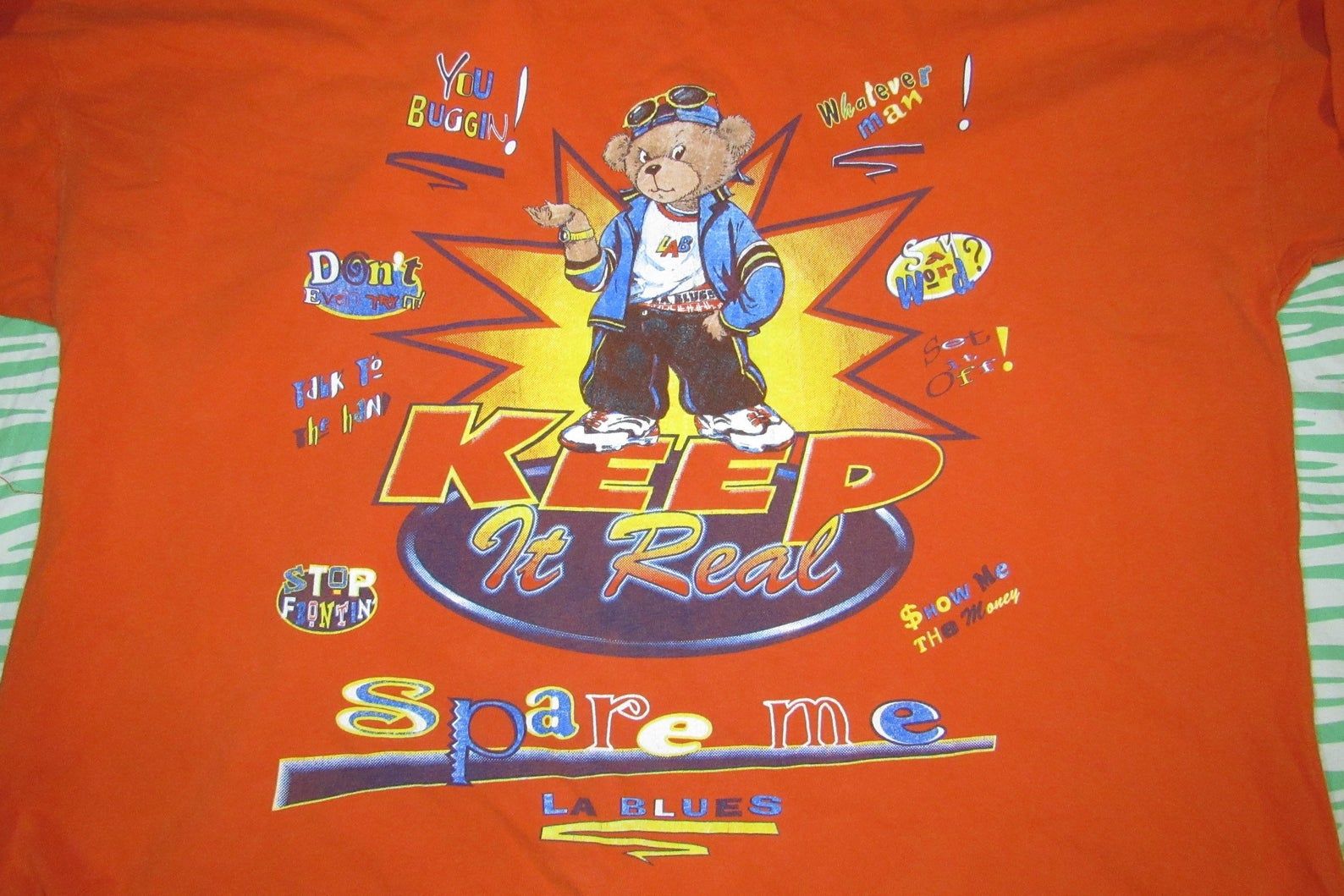 Insane 90S Keep It Real Longsleeve Crewneck Shirt - Hip Hop Rap Slang Tee - You Buggin - Set It Off - La Blues