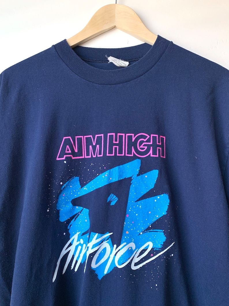 Intage 80S Single Stitch Aim High Airfare T Shirt